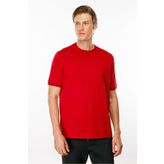 Desen Triko Erkek Sıfır Yaka Basic Pamuklu T-shirt Kırmızı Beden;M,Renk;Kırmızı