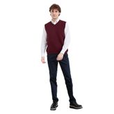 Desen Triko Erkek V-yaka Sweater Kolsuz 23504