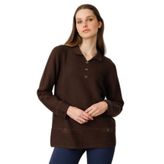 Desen Triko Polo Yaka Bluz, 25243
