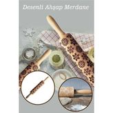 Desenli Ahşap Merdane