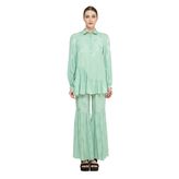 Desenli Mint Yeşili Bluz