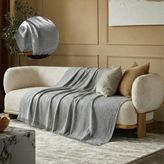 Destiva Home Pamuklu Çok Amaçlı Koltuk Örtüsü 170X200 cm – Yumuşak Dokulu, Modern Çizgili - 170 x 200 cm - Açık Gri