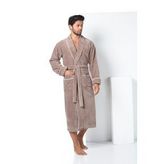 Devetüyü Biyeli Bambu Cotton Erkek Bornozu