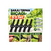 Devletli 3d ŞARJLI TIRPAN BIÇAĞI ESNEK KIRILMAZ 5Lİ SET