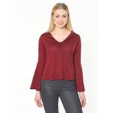 Dewberry 2160001Z6215 Bordo Kadın Bluz