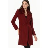 Dewberry Z6643 Bordo Kadın Kaban