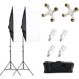 Deyatech 2'li Duylu 50X70 Softbox 20 Watt Lamba - Siyah