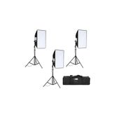 Deyatech Sürekli Işık Seti 50 x 70 cm Softbox 3'lü + Çantalı Kit