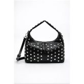 DEZ STORE Perçinli Hobo Çanta | Vintage Y2K Tarzı Studded Omuz Çantası