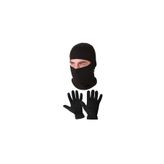 DFN Şapka DFN Termal Siyah Unisex Kar Maskesi Polar Eldiven Set