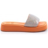 Dgn 8026 Kadin Silver Taşli Kalin Taban Terlik - Orange