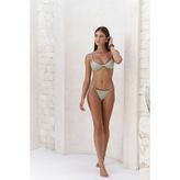 Dharma Renk Bloklu Yeşil Bikini Üstü