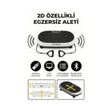Die Grup 2d Titreşimli Egzersiz Aleti, Bluetooth Hoparlörlü Kondisyon Cihazı, 200W Tek Motorlu, 120 Hız Seviyeli, Uzaktan Kumandalı, Ev Tipi Fitness ve Spor Aleti