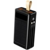 Die Grup 30000MAH Powerbank 22.5W Hızlı Şarj, Solar Panel Destekli Taşınabilir Şarj Cihazı, 4 Usb-A Çıkış, Type-C Giriş/çıkış, Dahili Type-C ve Lightning Kablo, LCD Dijital Ekran, Taşıma Askılı P37 - 20W GaN White