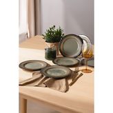 Die Grup Keramika Reaktif Yeşil Line Pasta Tabağı 21 cm 6 Adet Q84