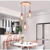 Die Grup Mylights Retro Rustik Bakır Avize Üçlü 35CM Avize - 00-Beyaz