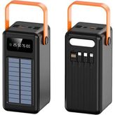 Die Grup Tr Güneş Enerjili 80.000 Mah Powerbank Hızlı Şarj Kamp Ledli Işıklı Powerbank Kendinden Kablolu Solar - 20W GaN White