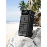 Die Grup Tr Solar 30.000 Mah Güneş Enerjili LED Işıklı Powerbank, 4x USB Çıkış, Model Pw-90, Siyah - 20W GaN White