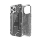 Diesel iPhone 16 Pro Max Uyumlu Oval D Simli Kılıf - Siyah