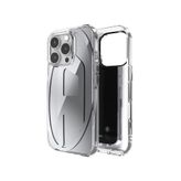 Diesel iPhone 16 Pro Uyumlu Oval D Aynalı Telefon Kılıfı Gümüş