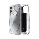 Diesel iPhone 16 Uyumlu Oval D Aynalı Telefon Kılıfı Gümüş