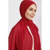 Differenza Krep Şifon Şal Koyu Kırmızı