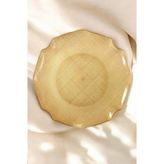Digithome Fabric 6’Lı Cam Dalgalı Kumaş Supla Tabak 32Cm Metalik Altın Akc429 C320.045