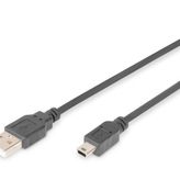 Digitus AK-300108-010-S 1M USB 2.0-Mini USB Kablo