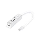 Digitus Type-C - 3xUSB 2.0 + Kart Okuyucu