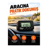Dijital Oto Saati Araç İçi Lcd Ekranlı Kompakt Saat