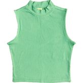 Dik Yaka Basic Model Kaşkorse Bluz Üst - Yeşil - 36