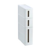 Dikey İnce 3/4/5/6 Tekerlekli Raflı Çekmeceli - Dar Banyo Dolabı, Küçük Alanlar için Çekmeceli Yer Tasarruflu Kule Düzenleyici, Ev Kullanımı İçin İdeal