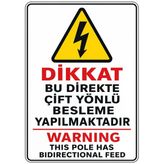 DİKKAT BU DİREKTE ÇİFT YÖNLÜ BESLEME YAPILMAKTADIR 35X50CM PVC ISG LEVHA