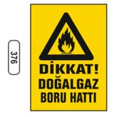 Dikkat Doğalgaz Boru Hattı Uyarı Ikaz Levhası