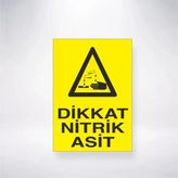 Dikkat Nitrik Asit Sticker 20X28 Cm