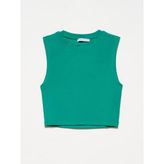 Dilvin 30125 Crop Top-Yeşil - 36