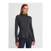 Dilvin 32038 Uzun Kollu Peplum Top