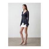 Dilvin 60433 Düğmeli Peplum Dantel Hırka