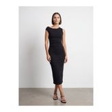 Dilvin 91688 Büzgülü Midi Elbise