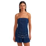 Dilvin Mini Denim Elbise, 101A90543