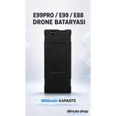 Dimute Shop E99PRO E99 E88 Drone Bataryası 1800MAH - Siyah