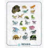 Dinazor Sticker Set-2 15 Parça Telefon, Tablet, Defter, Laptop Sticker