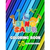 Dinosaur Coloring Book: 50 illustrations