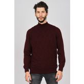 Dio Rise Erkek Desenli Yarım Balıkçı Kazak 650189280 Bordo