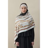 diorel Elegant Links Vual İpek Şal Siyah