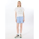 Discovery Expedition D4SL-SHT3023 Mavi Baskılı Kadın Sweat Şort