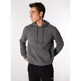 Discovery Expedition D4WM-SWT3100 Gri Melanj Erkek Kapüşon Standart Jakarlı Sweatshirt