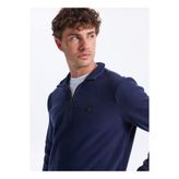 Discovery Expedition D5WM-SWT3300 Lacivert Fermuarlı Yaka Basic Düz Erkek Polar Sweatshırt