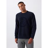 Discovery Expedition D5WM-SWT3872 Lacivert Erkek Relaxed Baskılı Sweatshirt