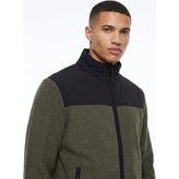 Discovery Expedition D6WM-SWT3746 Haki Dik Yaka Jakarlı Erkek Polar Sweatshırt - XL